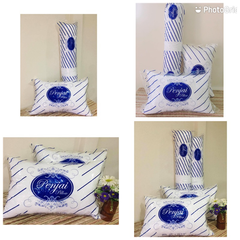 ชุดหมอน4ชิ้นราคาถูก หมอนหนุน2 หมอนข้าง2 ใยสังเคราห์100% นุ่มเด้งนอนสบาย