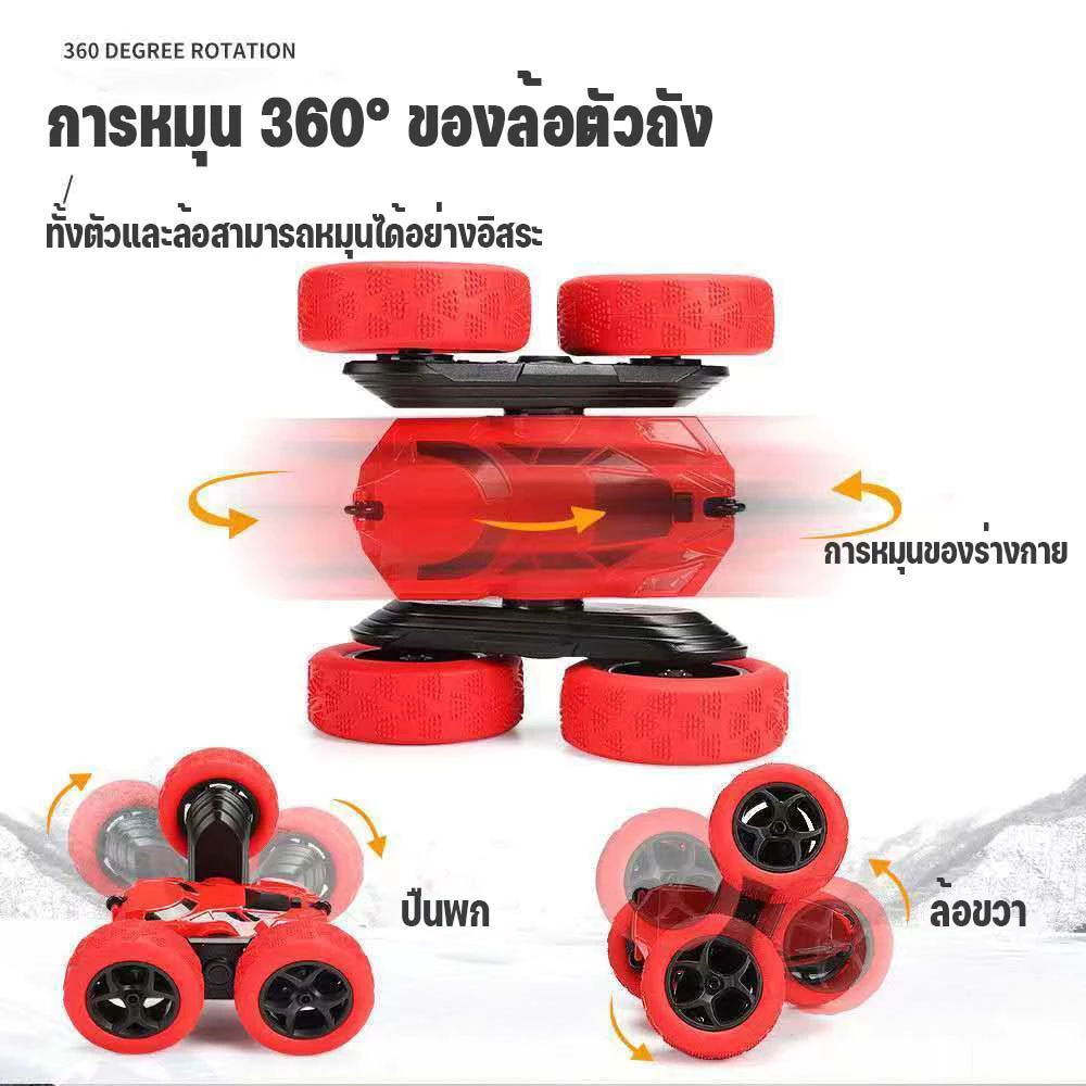 🔥มาใหม่🔥รถพลิกบังคับด้วยรีโมทพร้อมรถแข่งผาดโผนเบา หมุนได้ 360 องศา เหมาะสำหรับเด็กอายุ 3 ปีขึ้นไป รถของเล่นไฟฟ้า thumbnail 5