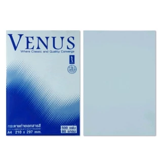 กระดาษสี กระดาษถ่ายเอกสารสี ขนาด A4 Venus 80 แกรม เบอร์ 1-13,16,17 1แพ็คบรรจุ500แผ่น