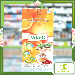 Vita-C Jelly Strip เจลลี เสริมวิตามินซี แคลเซียม และ DHA กล่อง 10 ซอง