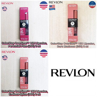 Revlon® ColorStay Overtime™ 16H Lipcolor 2 ml เรฟลอน ลิป เนื้อลิควิด พร้อมกลอสใสท็อปโค้ท ติดทน 16 ชม.