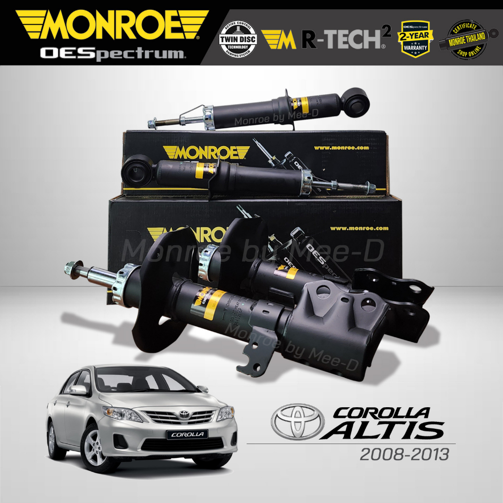 MONROE โช๊คอัพ TOYOTA ALTIS อัลทิส ปี 2008-2013 รุ่น OESpectrum (R) 744088SP / (L) 744089SP / (RR) 744087SP