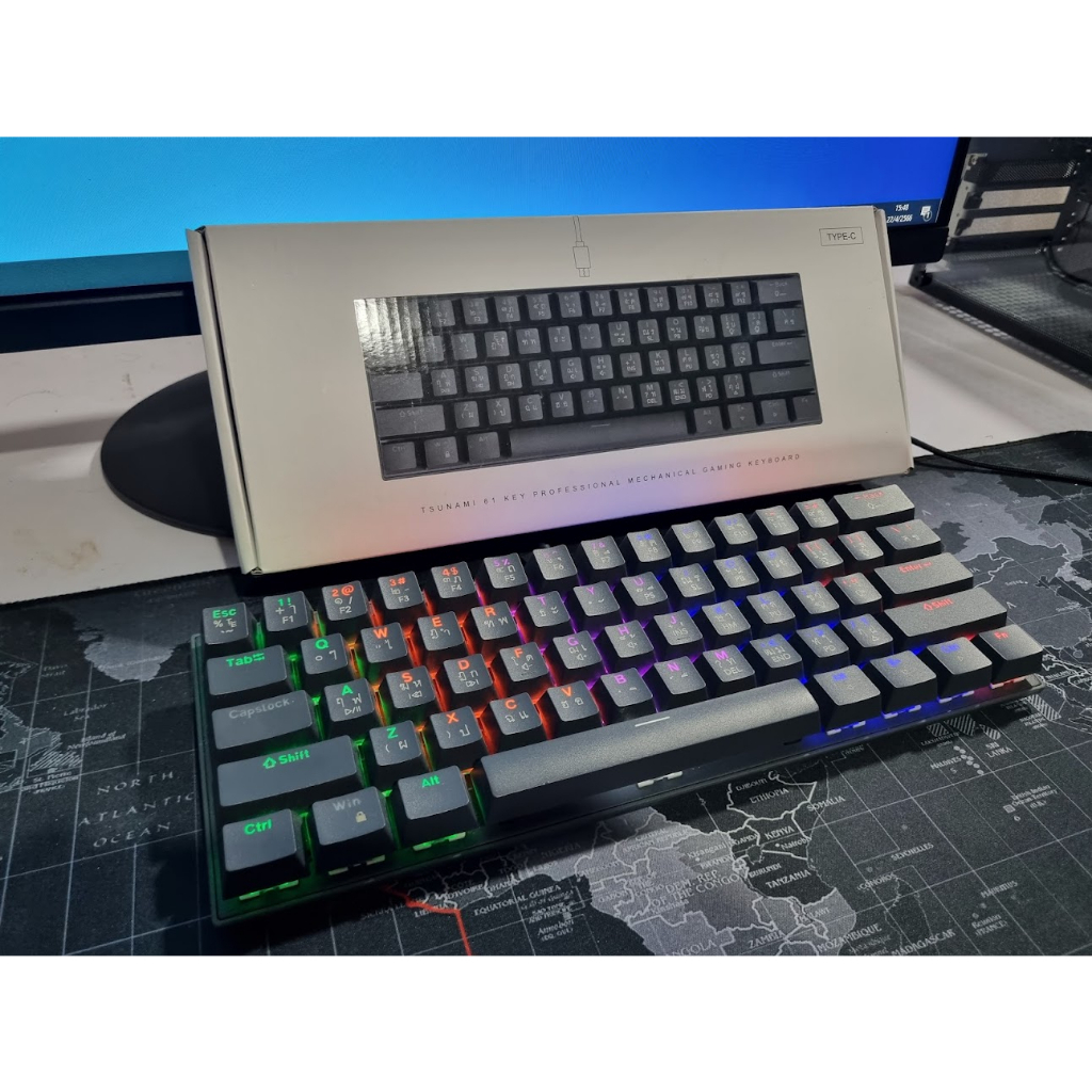 คีย์บอร์ด Tsunami mk61 สีเทา (มือสอง)