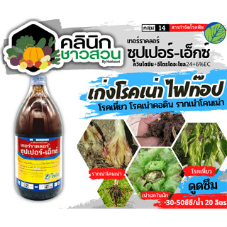 🥬 เทอร์ราคลอร์ ซุปเปอร์-เอ็กซ์ (ควินโทซีน+อีทริไดอะโซล) บรรจุ 1ลิตร ป้องกันใช้ป้องกันกำจัดโรคโคนเน่า