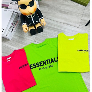 พร้อมส่ง เสื้อยืดงานป้าย essential ใส่ได้ทั้งหญิงและชาย ฟรีไซส์ อก44-46”