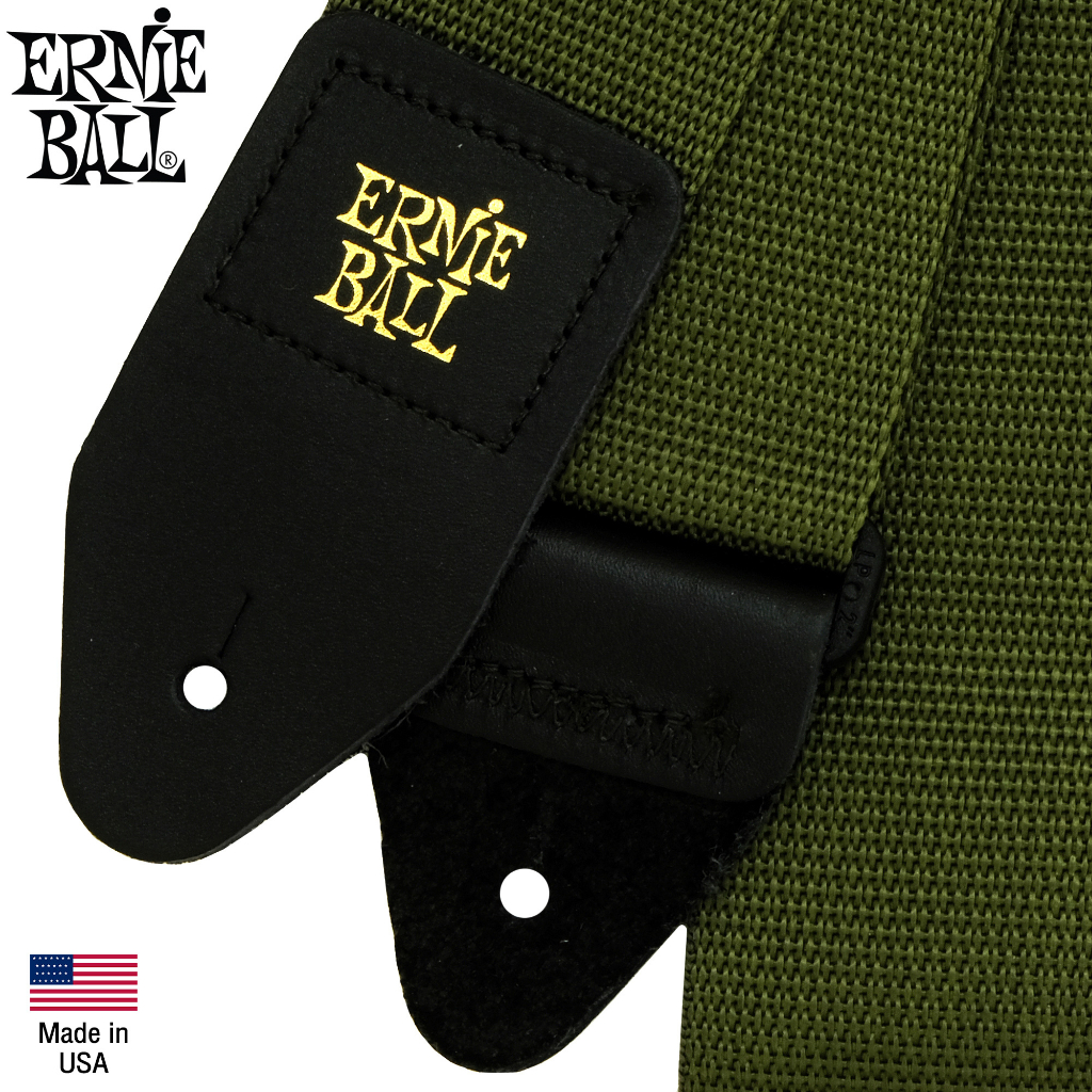 ERNIE BALL® Guitar Strap (P04048) สายสะพายกีตาร์ 3in1 รุ่น Polypro (Green) ** Made in USA**.....