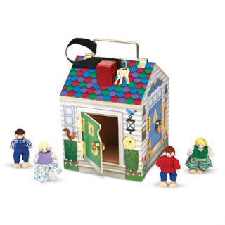 [ตุ๊กตา4ตัว+กริ่ง4เสียง] รุ่น บ้านตุ๊กตามีกริ่ง 2505 Melissa &amp; Doug Doorbell House รีวิวดีใน USA อย่างดีผ่านมาตรฐาน ของเล่น มาลิซ่า 3 ขวบ