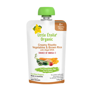 Little Étoile Organic อาหารเสริมเด็กออร์แกนิค รสครีมมี่ ริซอตโต้ ผัก &amp; ข้าวกล้อง