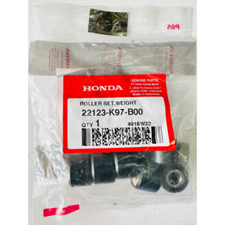 เม็ด ตุ้มน้ำหนักแรงเหวี่ยง HONDA แท้เบิกศูนย์ รหัส K 97 สำหรับใส่รถรุ่น PCX150 ปี 18-21 / ADV 150 / 1 ชุดมี 6 เม็ด