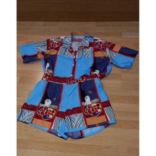 ชุดเซตเสื้อกับกางเกงสาวอวบอ้วน