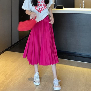 ส่งทันที Cici(NO. 2328)Pleaty skirts กระโปรงยาวพลีทอัดจีบทรงสวย สีคัลเลอร์ฟูลสดใส basic style