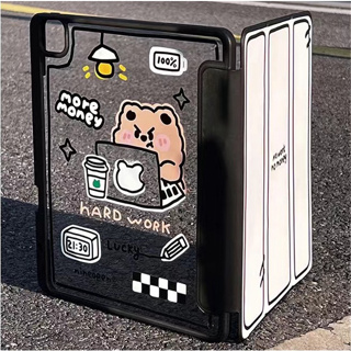 ⭐24 ชั่วโมงส่ง⭐น่ารัก bear เคส for iPad 10.2 Gen8 9 2021 เคสไอแพด2020 Air4 5 10.9 11pro Case ไอแพด ใส่ปากกาได