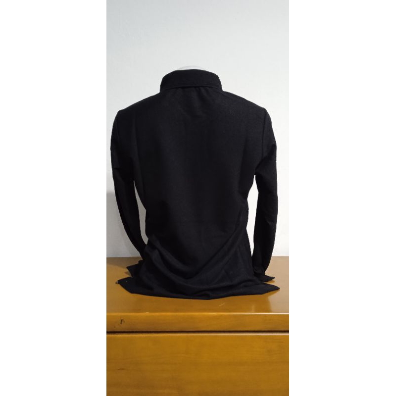 เสื้อโปโลแขนยาว สีดำ ทรงผู้หญิง