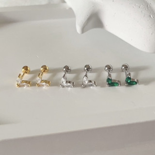 147-littlegirl gifts- Leaf Piercing silver s925 จิวเงินแท้s925(ราคาต่อชิ้น)