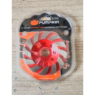 PUMPKIN ใบขัด แผ่นขัด ถ้วยเพชรขัดพื้น รุ่น ขัดหยาบ 4″ PTT- TUR4-SDC 22323/PTT- TUR4-SDC