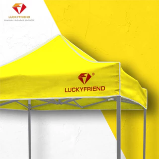 LUCKYFRIEND เต็นท์พับได้ ขนาด 2x2/2x3/3x3 เมตร รุ่นโครงหนา (สีดำ) + ผ้าใบหนา 700D (9สี) เต็นท์พับ เต็นท์ขายของตลาดนัด