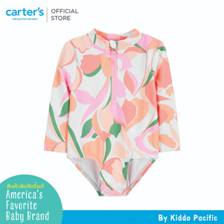 CARTERS 1PC  SWIM IVORY FLORAL 1PC คาร์เตอร์ชุดว่ายน้ำแขนยาวเด็กผู้หญิง ลายดอกไม้หลากสี  L10