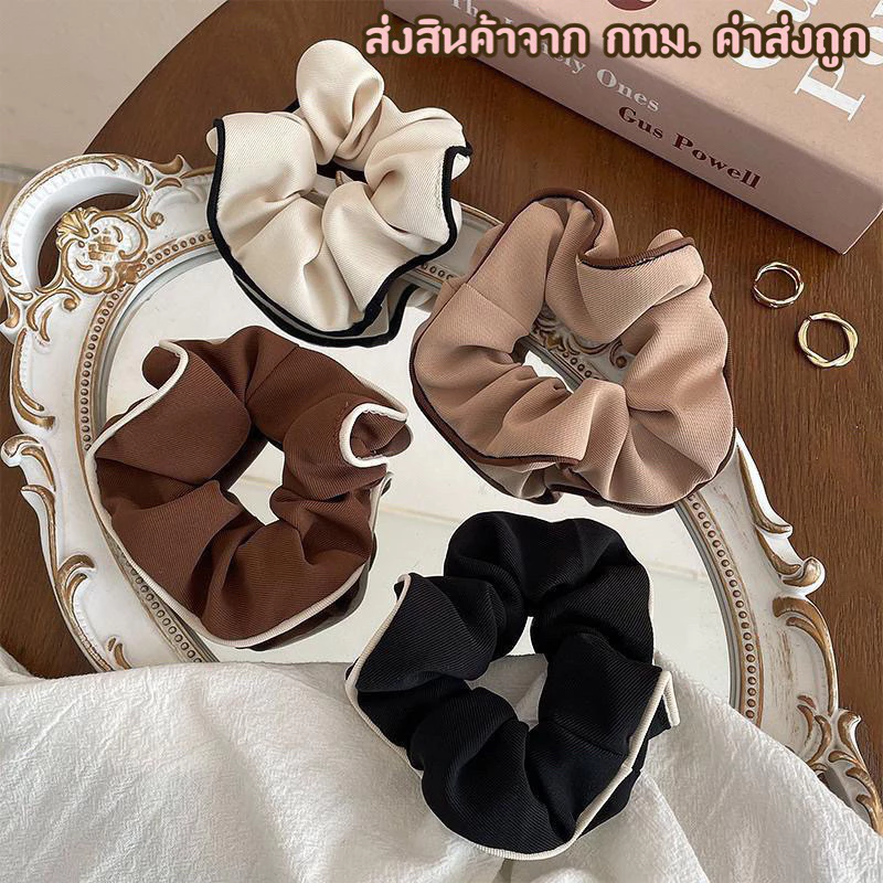 ยางรัดผมเกาหลี ยางรัดผมโดนัท แบบผ้า รหัสY25 มีราคาส่ง