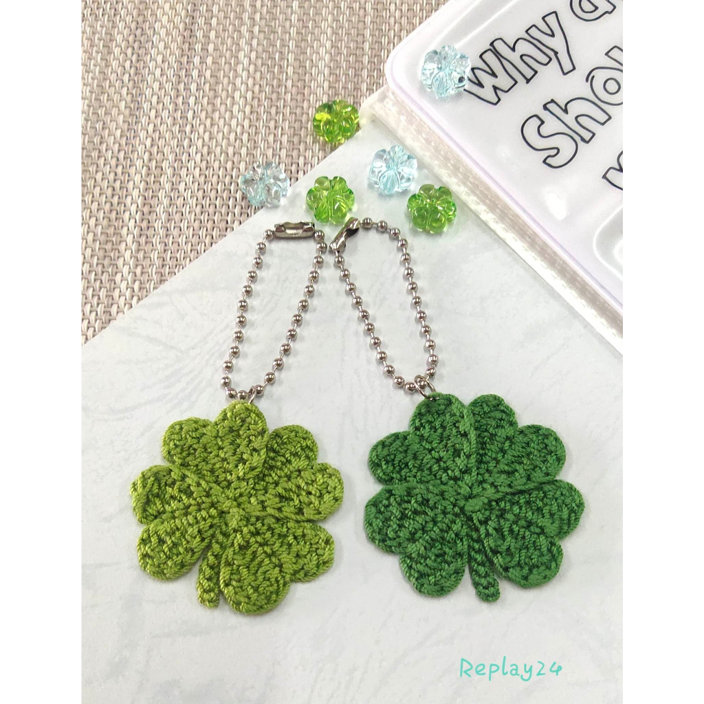 พวงกุญแจใบโคลเวอร์ Clover พวงกุญแจโคลเวอร์ พวงกุญแจโชคดี