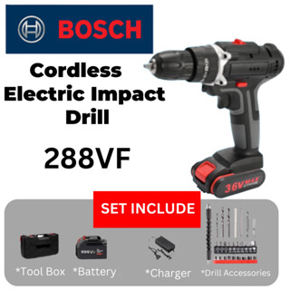 🔥BOSCH 288V Drill🔥BOSCH Drillสว่าน สว่านมือไร้สาย ชุดแบตเตอรี่ Li-on รถ ไขควงไฟฟ้า สว่านไขควงกระแทก เครื่องมือไฟฟ้