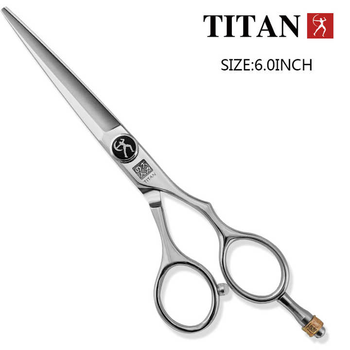 กรรไกรตัดผม Titan T460 T455 มือขวา รูนิ้วตรงไม่บังคับหันกรรไกรหรือจะควง เปลี่ยนท่าการตัดรวดเร็วฉับไว