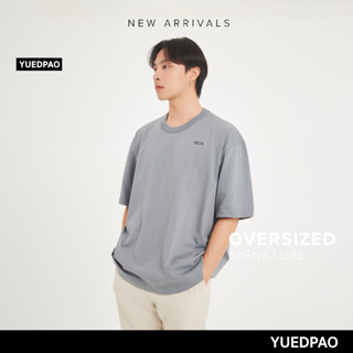 Yuedpao No.1 เสื้อยืด Signature Oversize Summer ผ้าหนาทรงสวย ยับยากรีดง่าย รับประกันไม่ย้วย 2 ปี เสื้อยืด สี  Air force