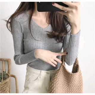 เสื้อไหมพรมแขนยาวมือ1 พร้อมส่งค่า