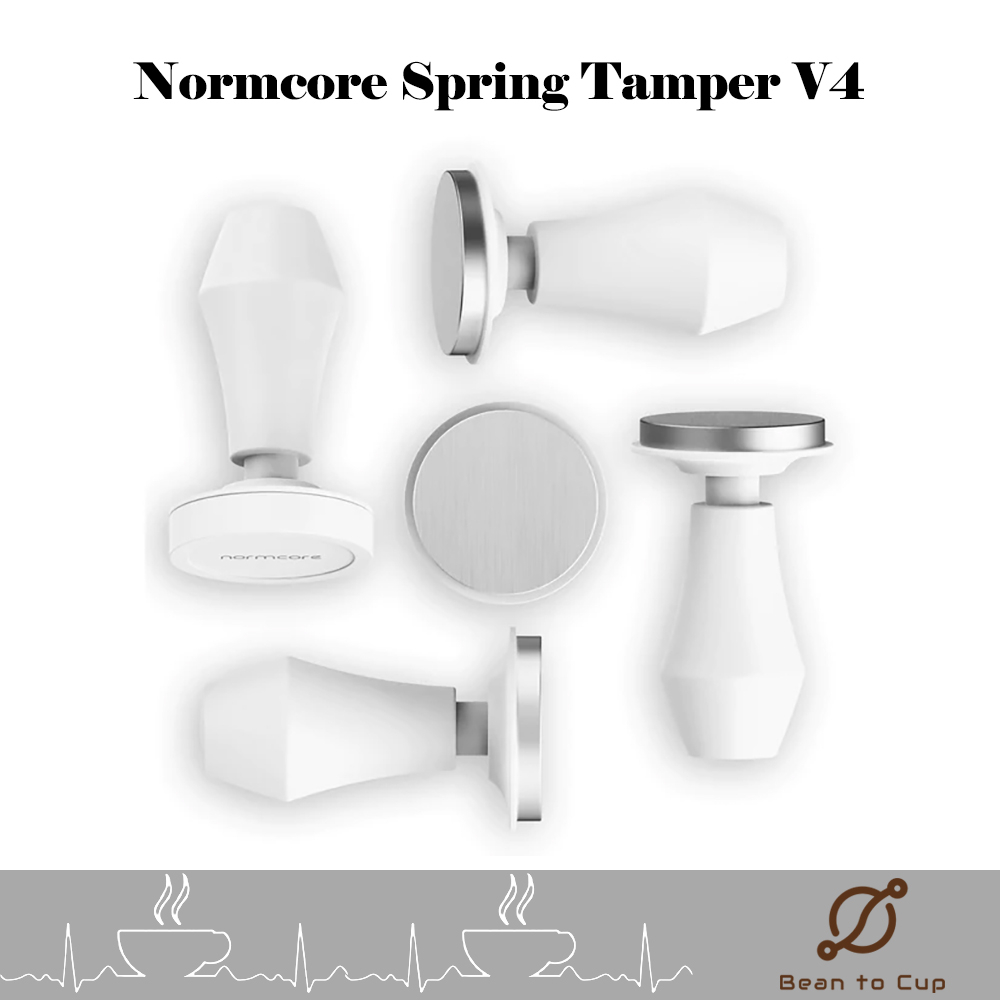 NORMCORE Spring Loaded Tamper V4 TEFLON WHITE // แทมเปอร์สปริง สีขาว ขนาด 58.5mm