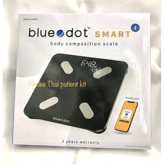 เครื่องชั่งน้ำหนักประมวลไขมันในร่างกาย BMI Bluedot รุ่น B-BF101B สามารถติดตั้งแอพพลิเคชั่นบนสมาร์ทโฟ