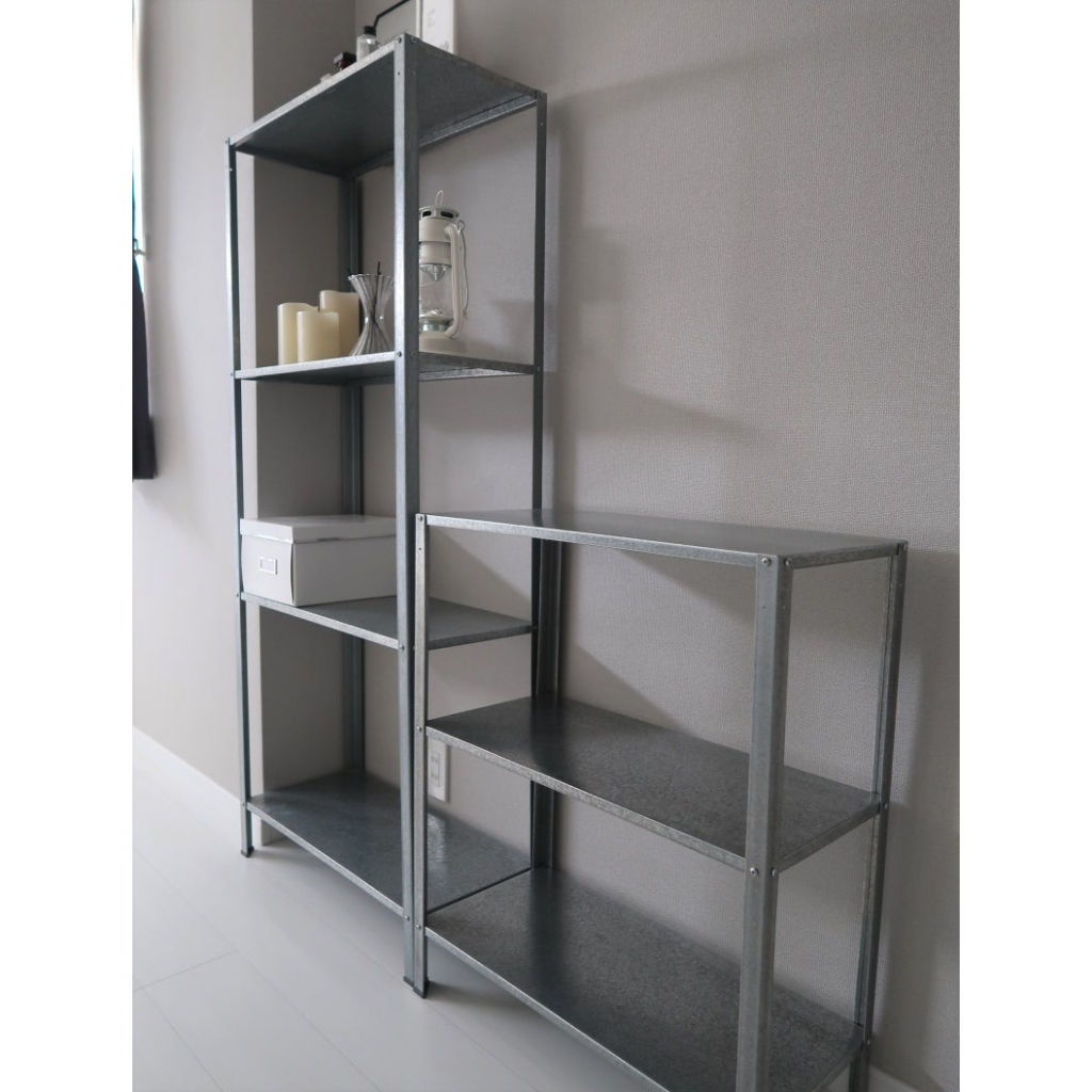 IKEA HYLLIS ชั้นวางของ ในนอกอาคาร กัลวาไนซ์ไม่เป็นสนิ่ม