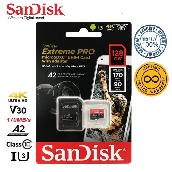SanDisk 128GB Extreme PRO Micro SDXC R200/W90