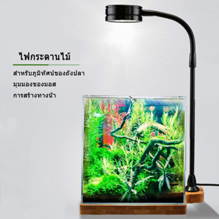 10W Fish Tank Heat Insulation USB Powered With Wood Board Miniature Landscape Aquarium LED Light