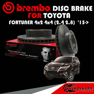 จานเบรกหน้า  BREMBO TOYOTA   FORTUNER 4x2 4x4 (2.4 2.8) 15-&gt; (09 A204 11)