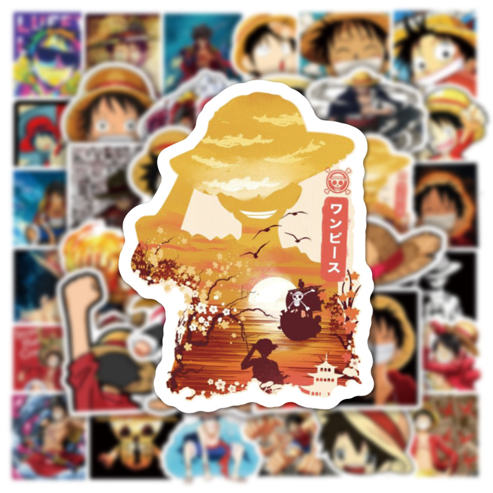 💥พร้อมส่ง💥New Onepiece Luffy ลูฟี่ ลายการ์ตูนอะนิเมะ วันพีซ กันน้ำ สติ๊กเกอร์ ใช้ซ้ำได้ กระโปรงหลังรถ sticker