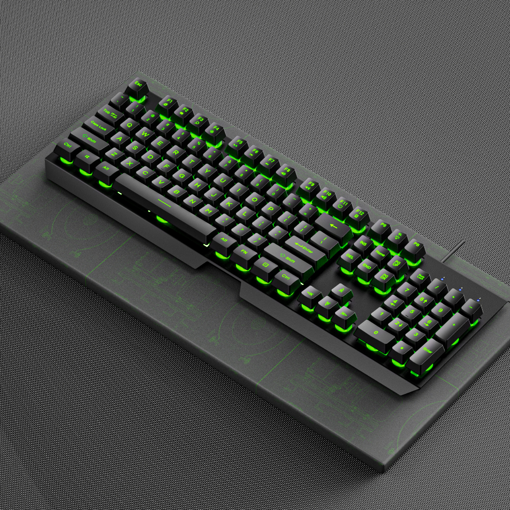 MS GK60 คีย์บอร์ด คีย์บอร์ดสำนักงานธุรกิจแบบมีสาย USB คีย์บอร์ดเรืองแสงด้านหลังแล็ปท็อปแป้นพิมพ์เกมมิ่ง แป้นพิมพ์เครื่อ