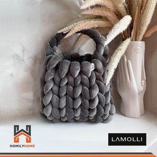 LAMOLLI กระเป๋าถักไหมพรมยักษ์ giant yarn  ไหมผ้าฝ้าย และ ไหมกำมะหยี่ กระเป๋าถัก กระเป๋าถือ ไหมยักษ์ (มีไหมขายแยก)