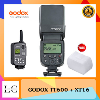 Godox TT600 แฟลชแมนนวล + ทริกเกอร์แมนนวล XT16 แถมฟรีซอฟบอค ประกันสินค้า 2 ปี  รองรับกล้องทุกค่าย