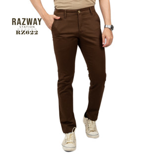 Razway กางเกงชิโน่ ผ้ายืดนุ่ม ทรงกระบอกเล็ก เข้ารูป กางเกงสแลคชาย รุ่น RZ622