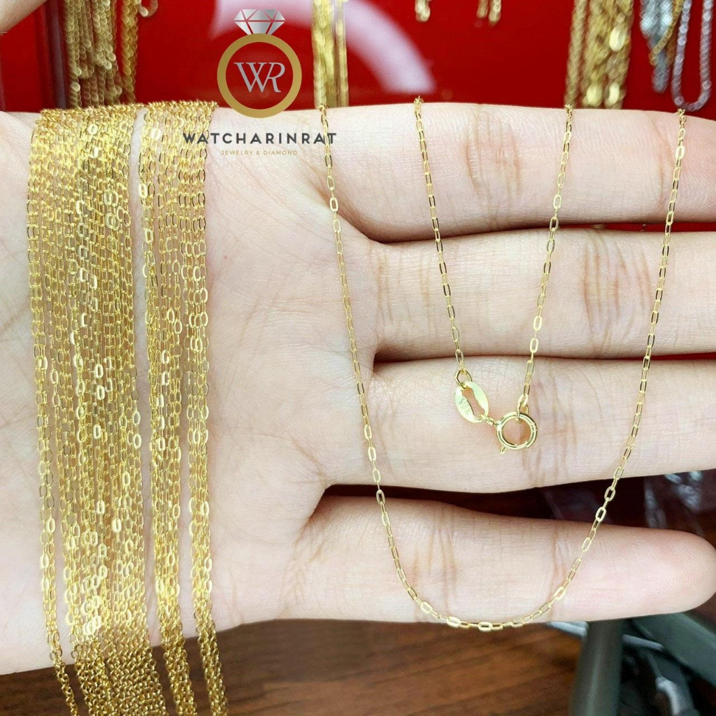 สร้อยอิตาลี 9K ลายโซ่ทับแบนเล็ก