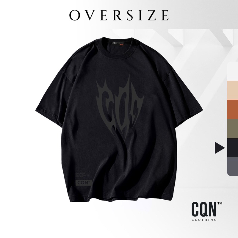 CQN | เสื้อ Oversize [ET.09”Heart 1] ผ้าหนานุ่ม คอแคบ ไม่ย้วย