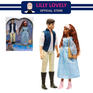 Disney the Little Mermaid Ariel &amp; Prince Eric Fashion Dolls And Accessories ตุ๊กตาแอเรียลและเจ้าชายเอริก รุ่น HLX14