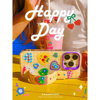 เคสไอโฟน Asadstudio happy day 🌈💫แท้💯มีที่คล้องมือ | Asadstudio case iphone