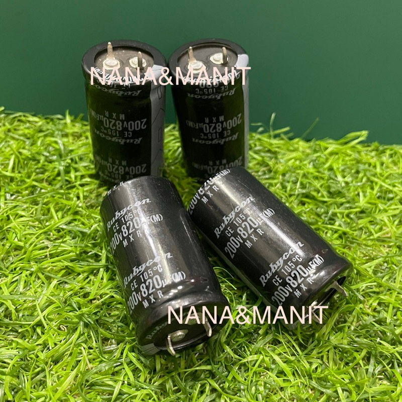 CAPACITOR 820UF 200V (VDC) อ้วน25MMxสูง45MM (แท้ใหม่)❗️พร้อมส่งในไทย🇹🇭ชิ้นละ