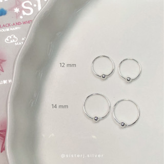 Sister J. wire hoop earrings ต่างหูเงินแท้ ต่างหูห่วงเงินแท้ /silver925