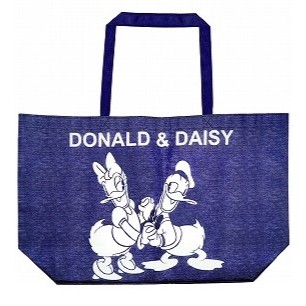 กระเป๋า Donald &amp; daisy duck Shopping bag โดนัลด์ เดซี่ ของแท้จากญี่ปุ่น ขนาด 55 x 35 cm (ไม่รวมหูหิ้ว)