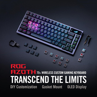 🛒✨SALE9.9📌ASUS ROG AZOTH CUSTOM WIRELESS [แป้นพิมพ์ Thai EN/TH อังกฤษ/ไทย] ลอตผลิต 05/2023  ประกันศูนย์ไทย 2 ปี