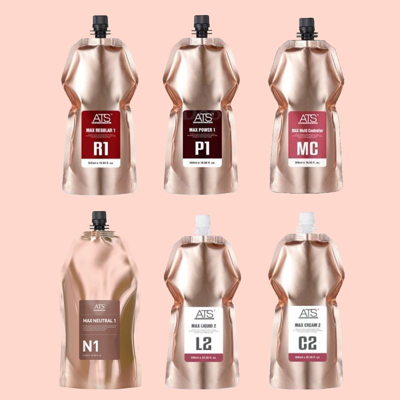 Ats max P1 R1 MC N1 L2 C2 500 600 ml.น้ำยายืด น้ำยาทำวอลุ่ม ดัด โกรก