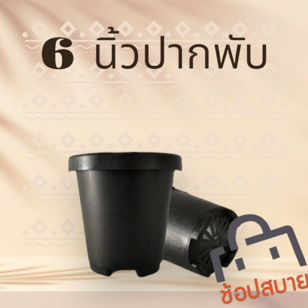 กระถางปลูกต้นไม้ ขอบพับ 5.5x6 นิ้ว (สูง) 1 แพ็ค 50 ใบ