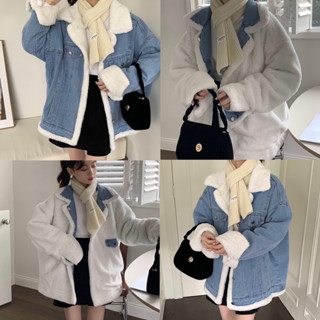 พร้อมส่ง💙 เสื้อ เสื้อกันหนาว แจ็คเก็ตยีนส์ jean jacket สไตล์เกาหลี ใส่ได้ทั้งสองด้านน้า กลับได้ค่ะ ใส่แมทซ์ง่าย