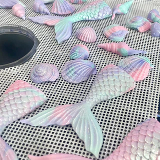 Madame Sugar: น้ำตาลกัมเพส 🧜🏻‍♀️ "เงือก+หอย" ปัดเงาวิ้งๆธีมทะเล : มาดามซูการ์
